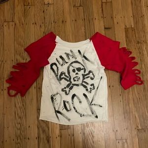 Punk Rock ripped shirt costume